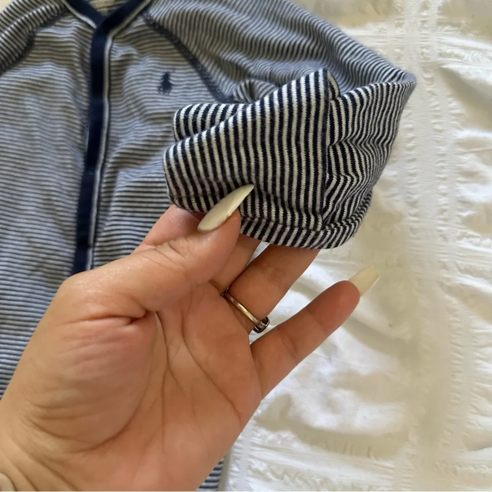 Striped Navy Kids One Piece by Ralph Lauren